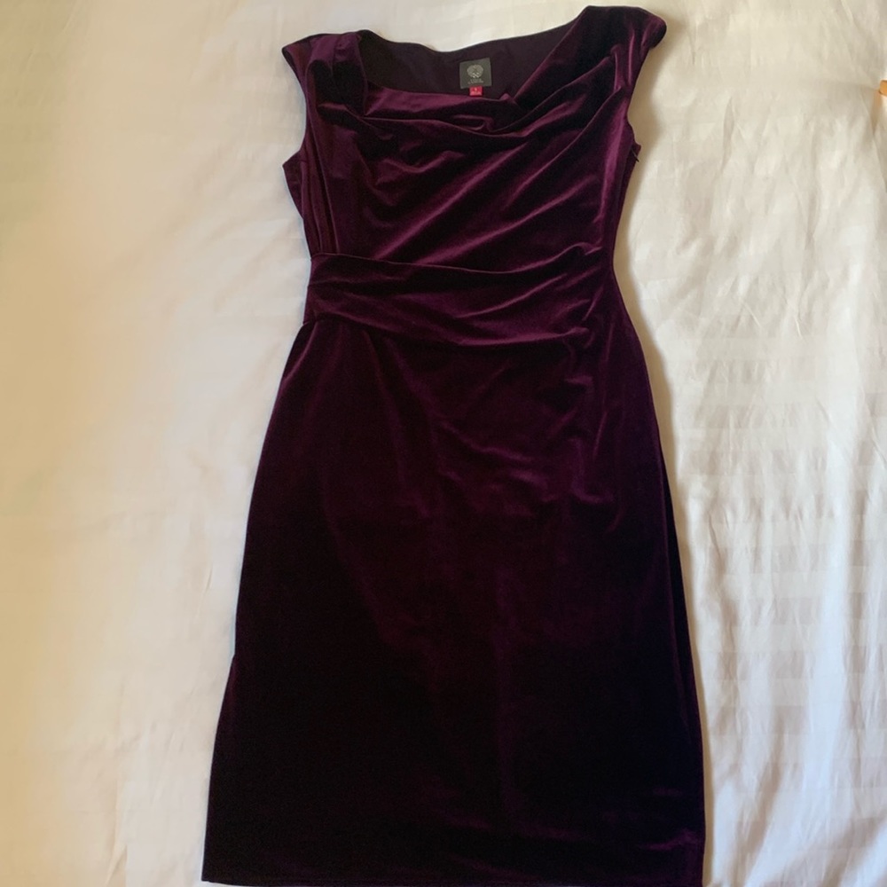 Vince Camuto Purple Velvet Dress
